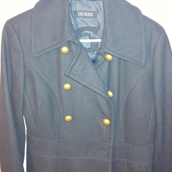 Guess Wool Blend Military Coat - Picture 1 of 4